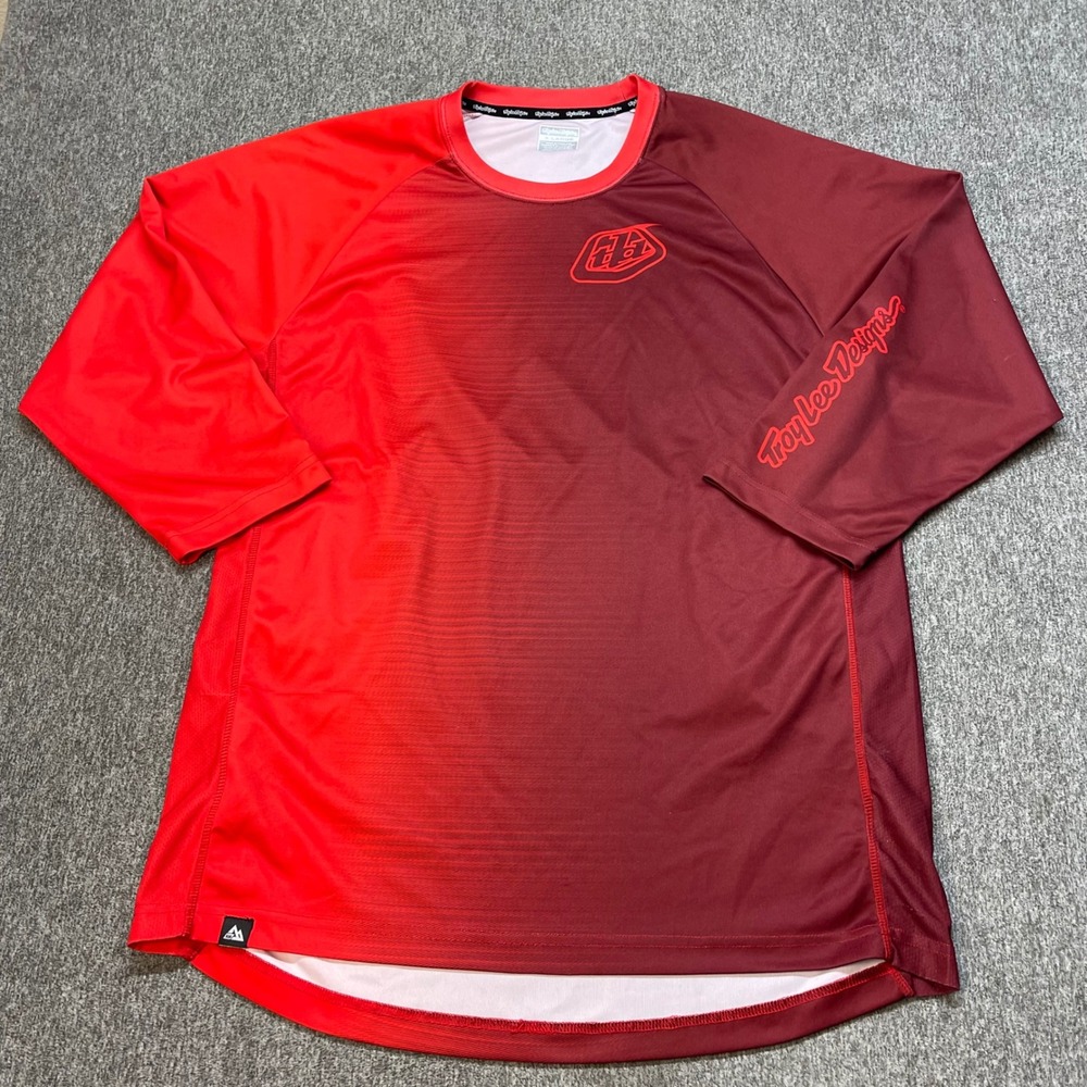 Troy Lee Designs TLD Skyline 3/4 Sleeve Cycling Jersey Men's XL Red Ombre